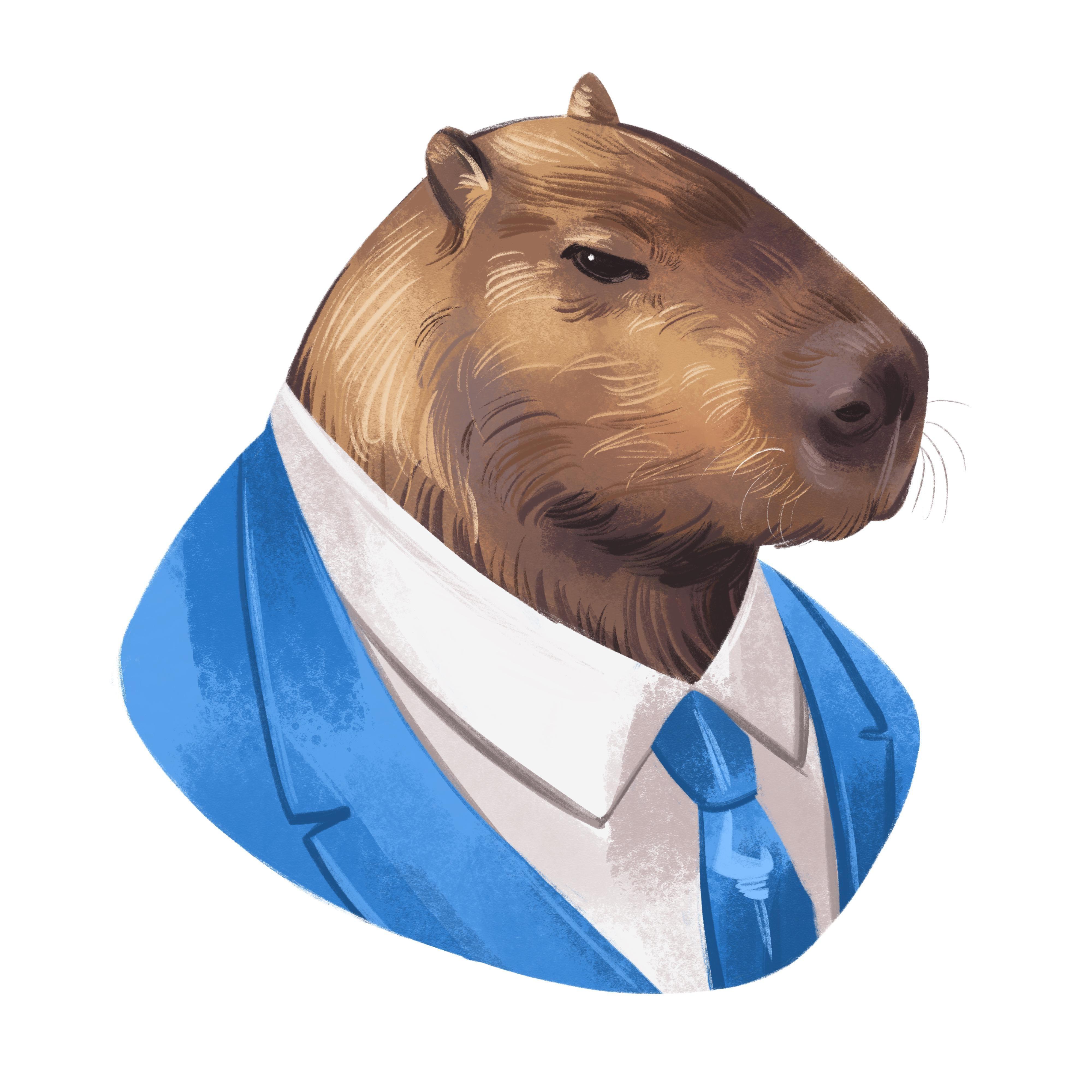 Capybara игра в телеграмм. Капибара. Капибара в пиджаке. Капибара в галстуке.