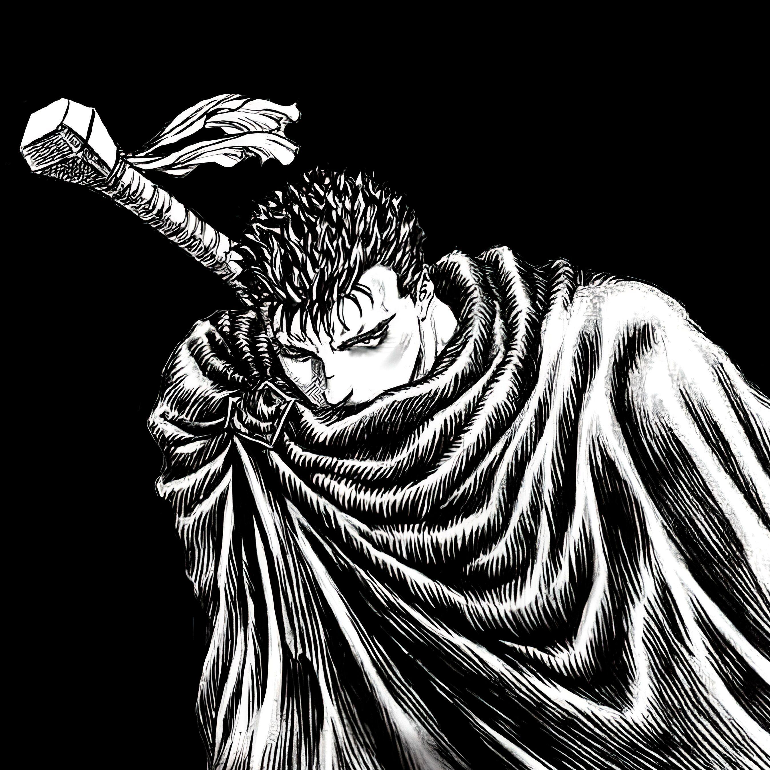 Guts and blackpowder. Гатс Берсерк Манга. Берсерк опенинг. Гатс одиночество.