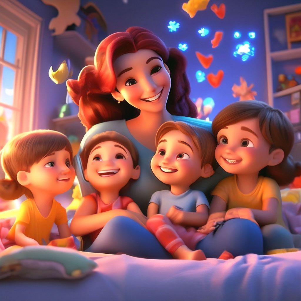 Mom and kids