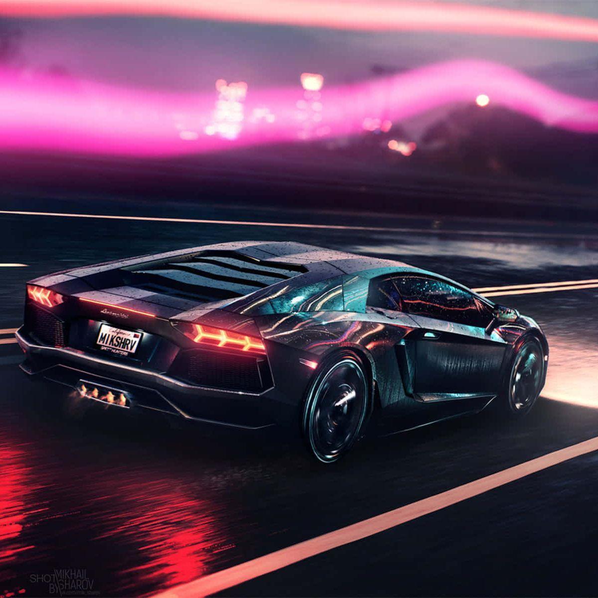 Машину новая клубная. Картинки машин высокого разрешения. Lamborghini Aventador 16:9. Ламборгини ночью в городе. Картинки спокойной с машинами.